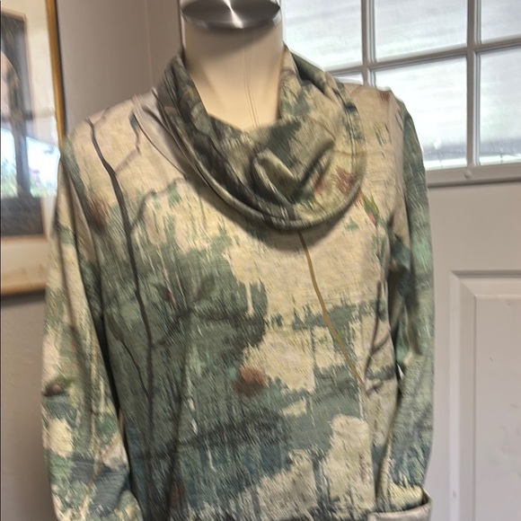 Floral Cowl Neck Midi Dress or tunic plus size available - Picture 3 of 16